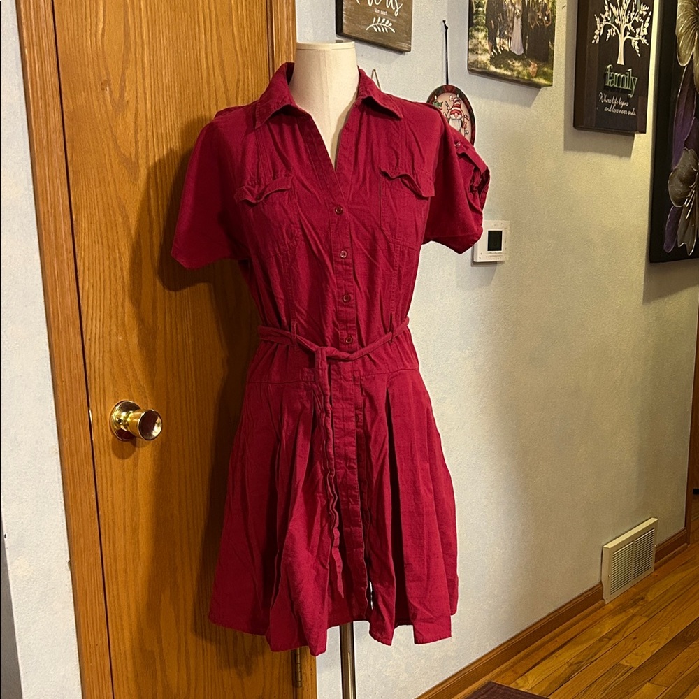 Faded Glory Maroon Dress - Size Medium